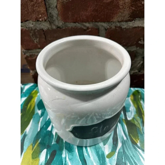 Ceramic Chalkboard White container - Picture 3 of 7